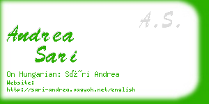 andrea sari business card